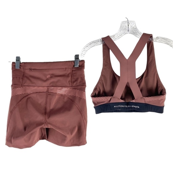 Athleta x Allyson Felix Ultimate Legend Sports Bra Short 2PC Set SZ XS - Picture 2 of 9